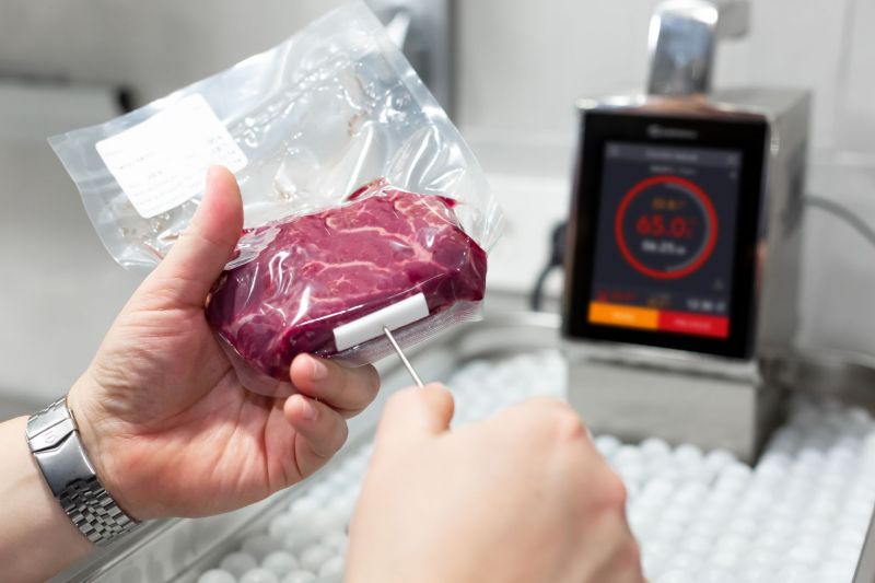 Termometro Alimentare con Sonda Lunga 80 mm per Cottura al Cuore della Carne
